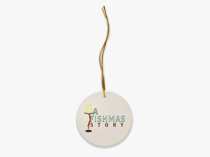 A Fishmas Story Beige Ceramic Ornament - 1ct - Image 3