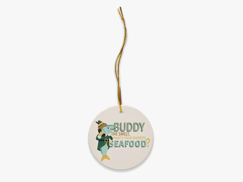 Buddy the Smelt Beige Ceramic Ornament - 1ct - Image 3