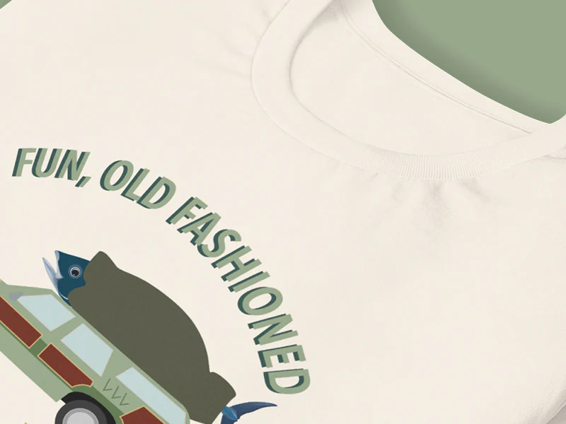 Fun, Old Fashioned Family Fishmas Unisex T-Shirt - Image 4