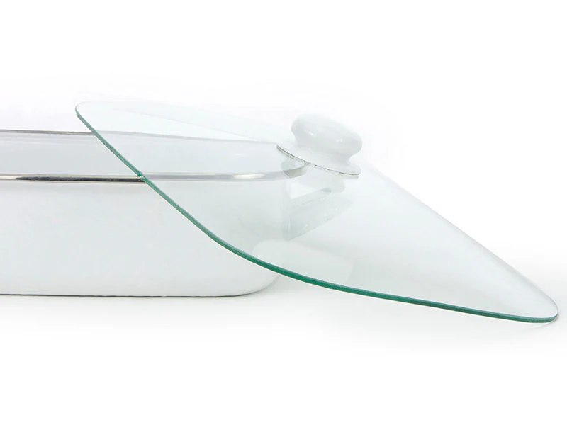 Golden Rabbit Enamelware White Solid Roasting Pan - Image 3
